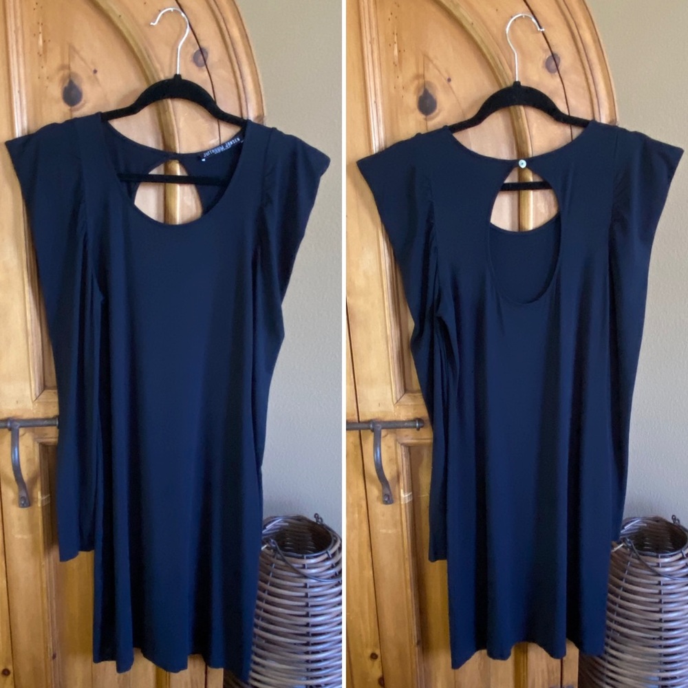 Juffrouw Jansen Amsterdam Trendy Gigot Rushed Shoulder Long Sleeve Black Dress M View 6